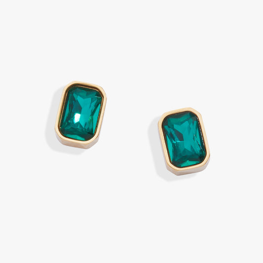 Alex and Ani December Emerald-Cut Birthstone Stud