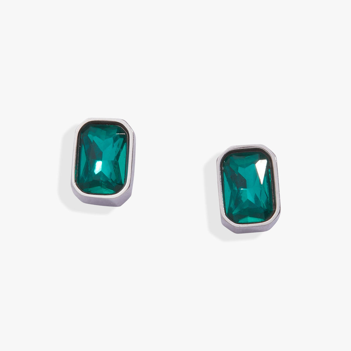 Alex and Ani December Emerald-Cut Birthstone Stud