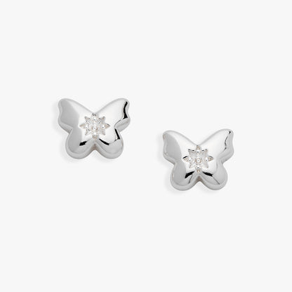 Alex and Ani Butterfly Crystal Stud Earrings
