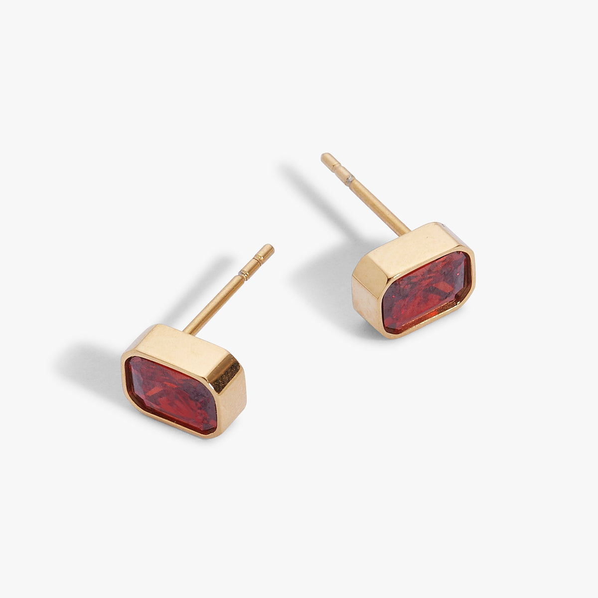 Alex and Ani January Emerald-Cut Birthstone Stud