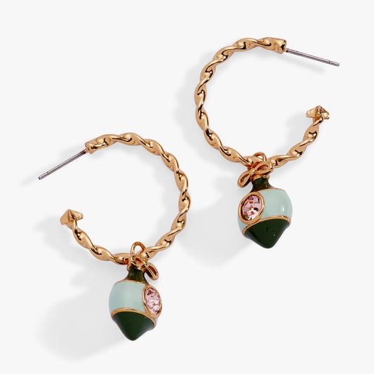 Alex and Ani Ornament Hoop Earrings