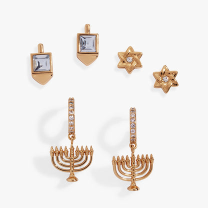 Alex and Ani Hanukkah Stud Set