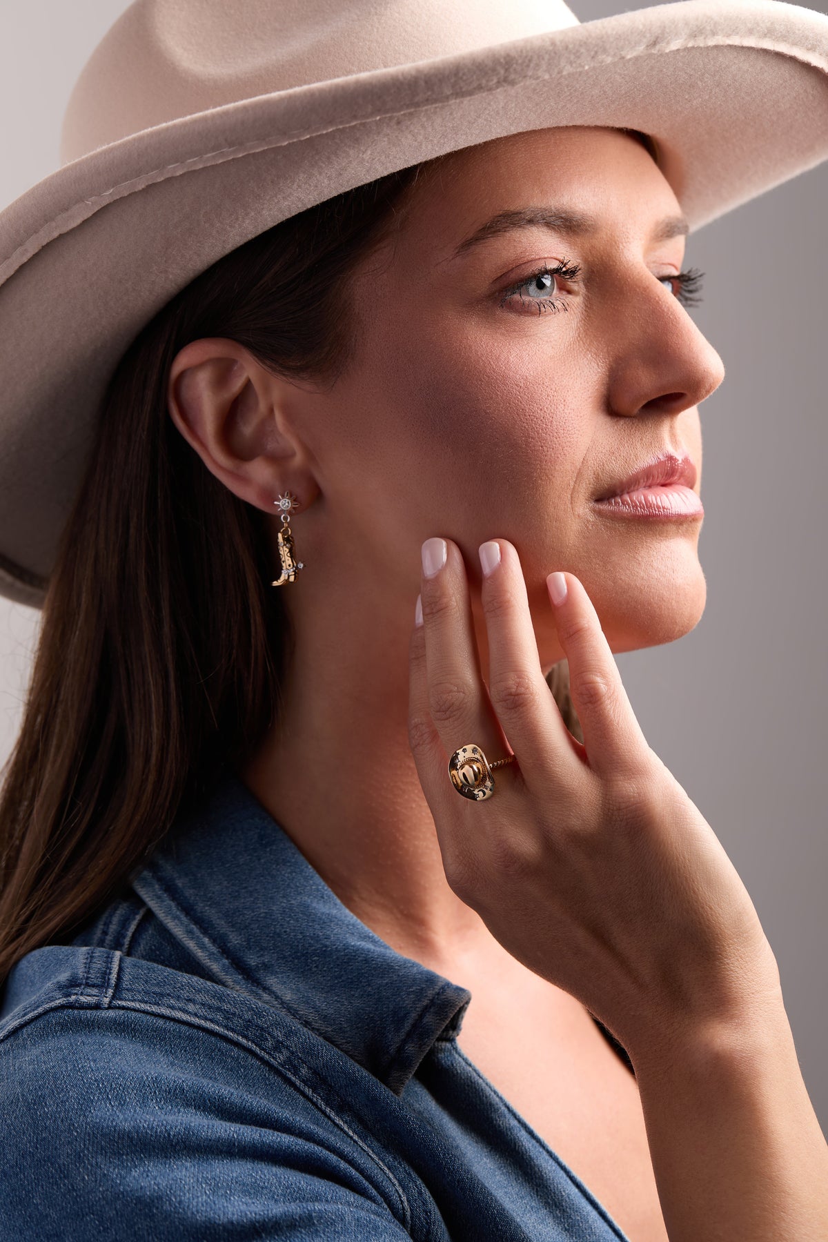 Alex and Ani Cowgirl Boot Statement Earring