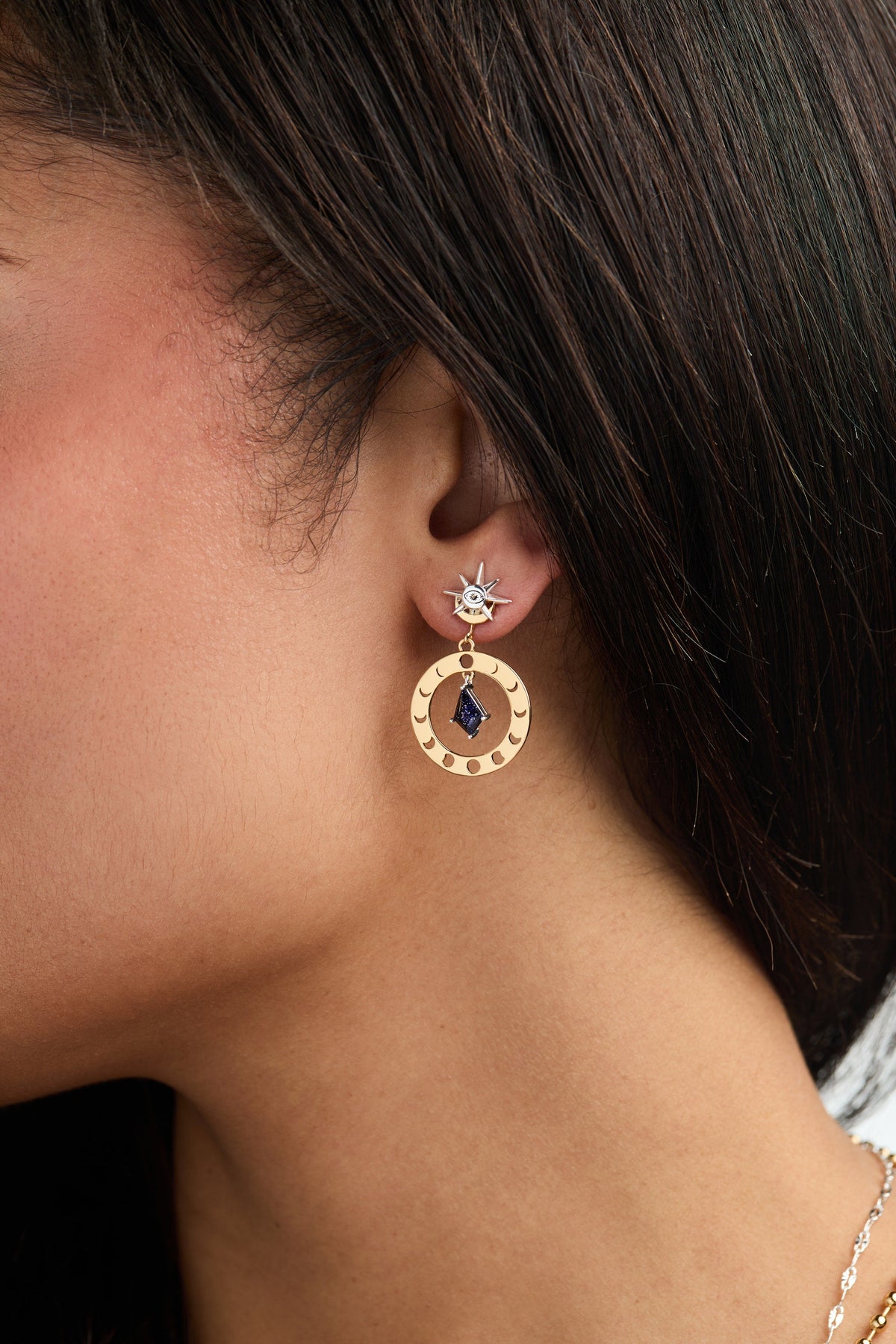 Alex and Ani Moon Phase Statement Earring