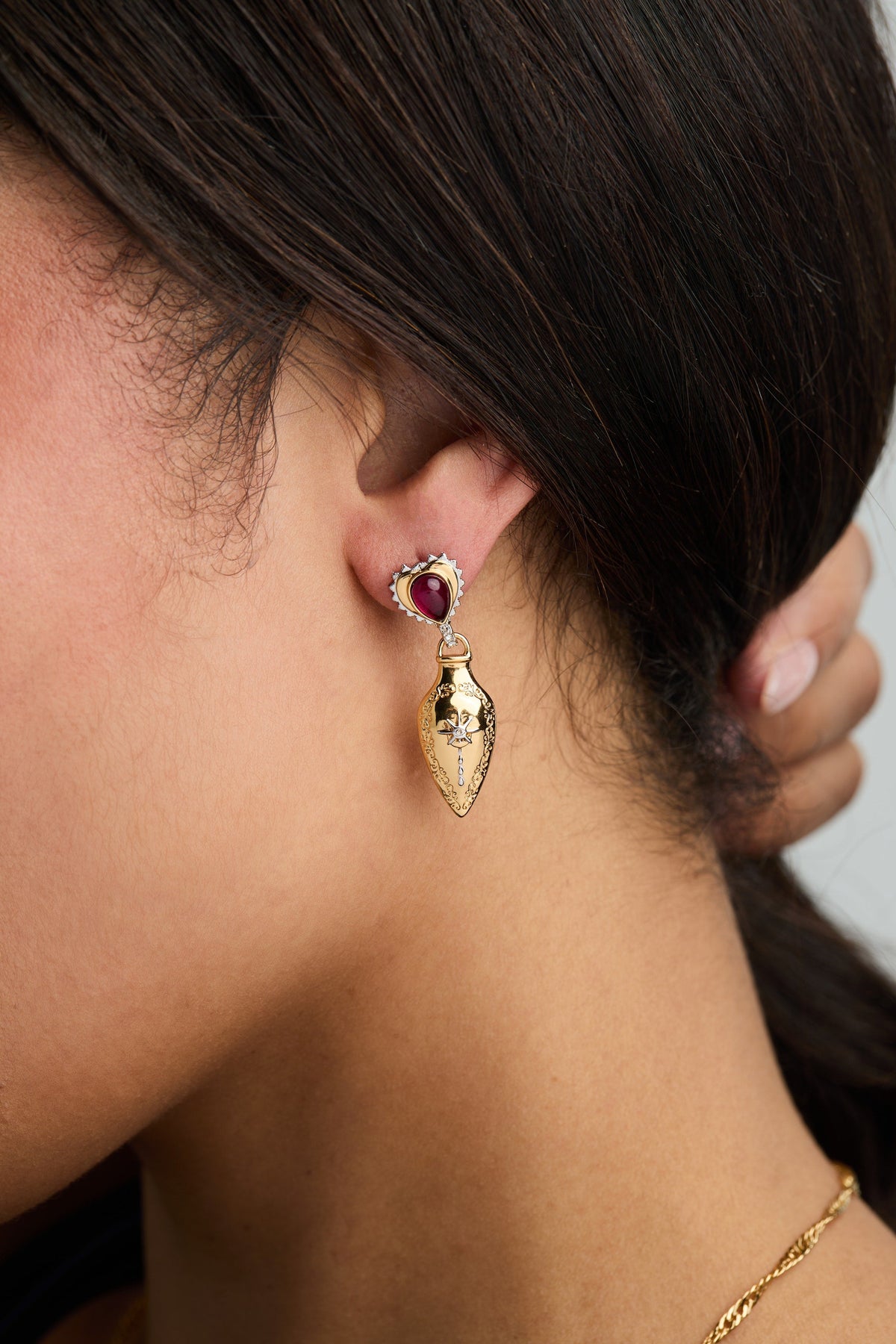Alex and Ani Moon Magic Potion Bottle Drop Earring