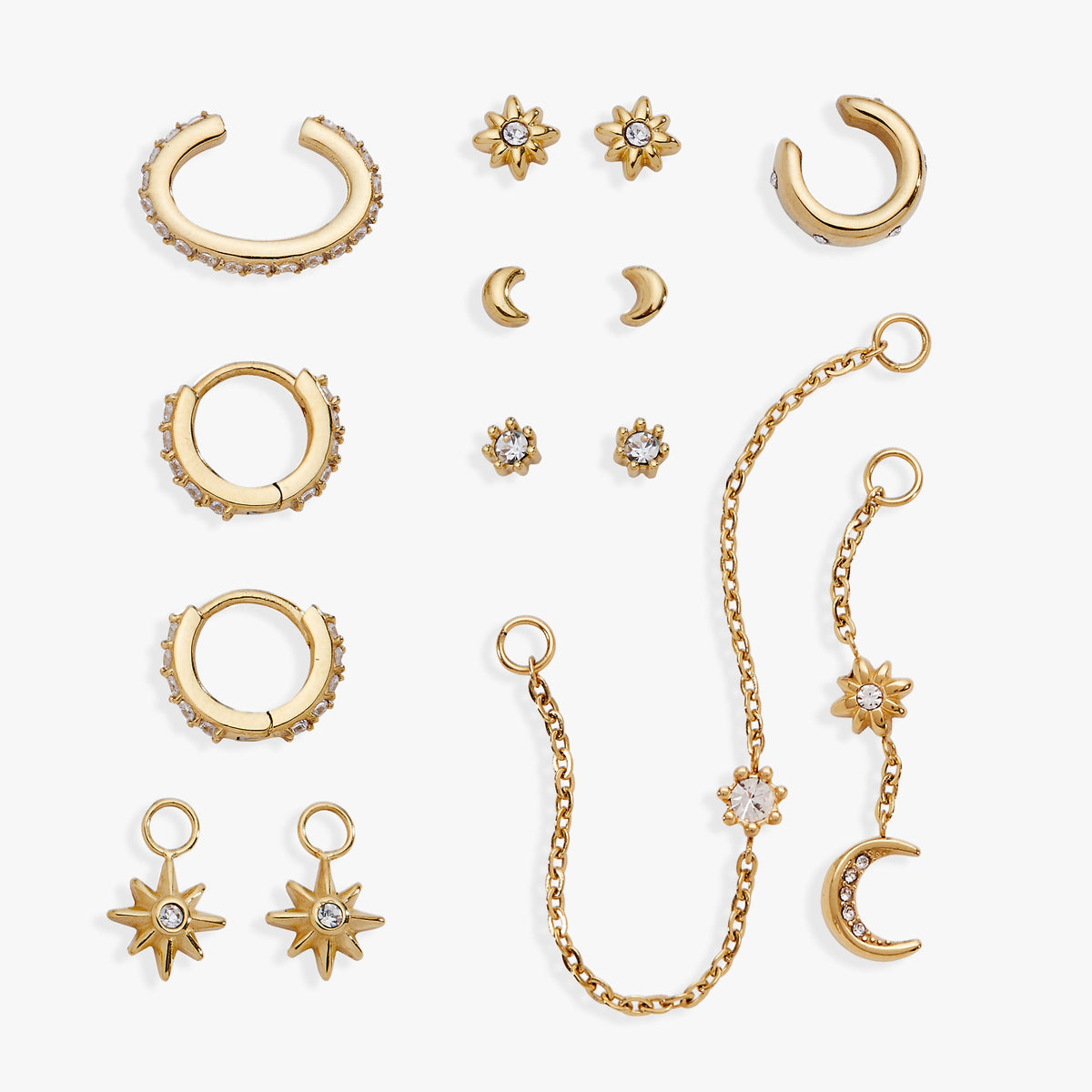 Alex and Ani 9 Pc Celestial Earring Set