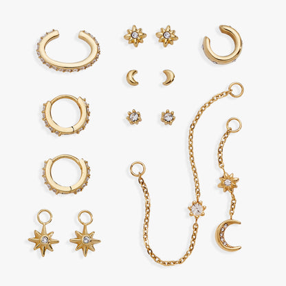 Alex and Ani 9 Pc Celestial Earring Set