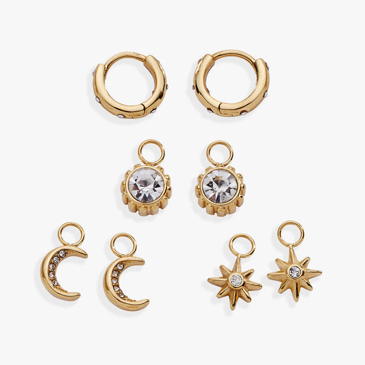 Alex and Ani Celestial Interchangeable Huggie Set of 4