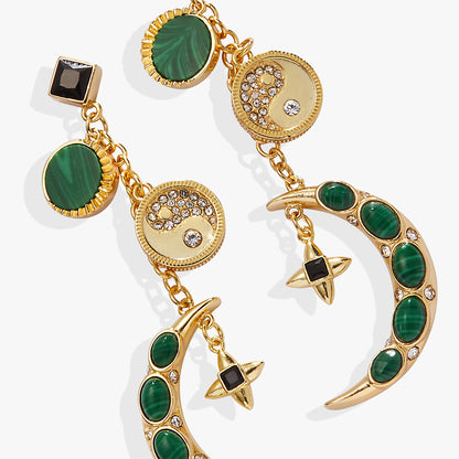 Alex and Ani Malachite Charm Earrings