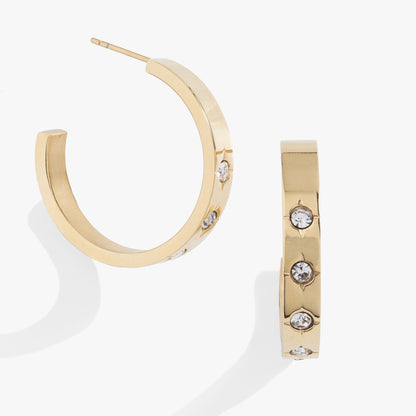 Alex and Ani Crystal Accent Hoop