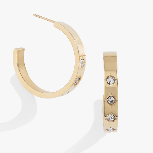 Alex and Ani Crystal Accent Hoop