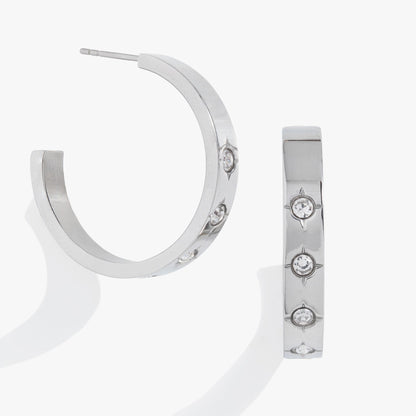 Alex and Ani Crystal Accent Hoop