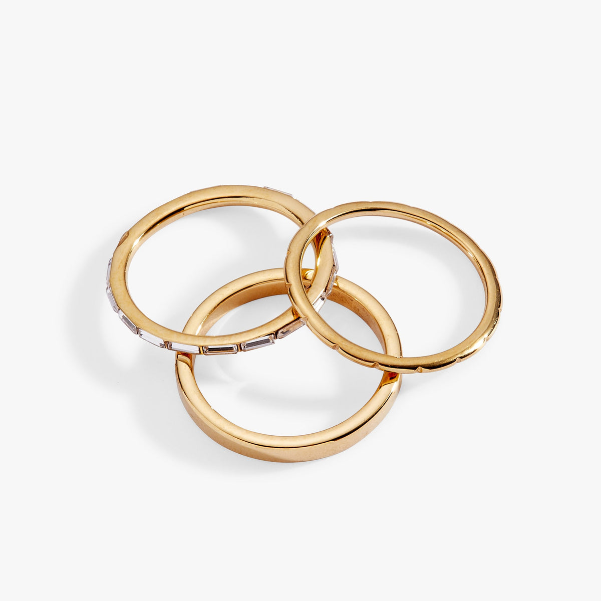Alex and Ani 3 ring set-baguette