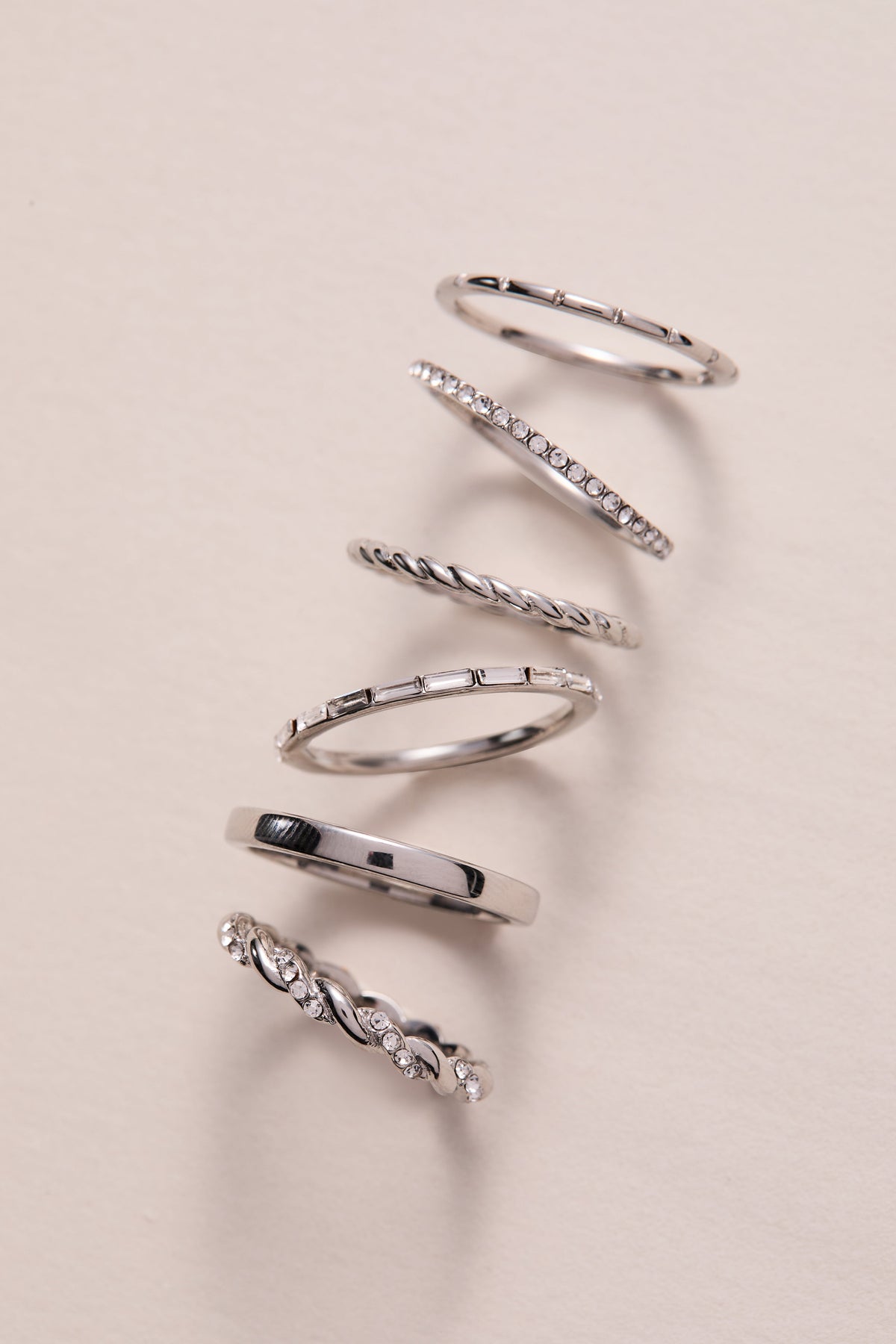 Alex and Ani 3 ring set-baguette