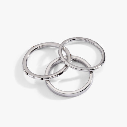 Alex and Ani 3 ring set-baguette