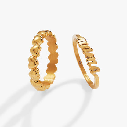 Alex and Ani Mama Ring Set of 2