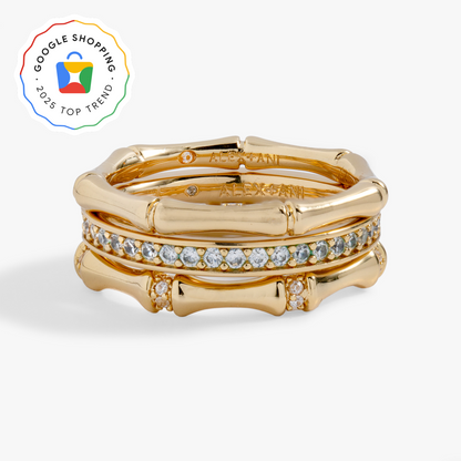 Alex and Ani Bamboo Trio Ring Set