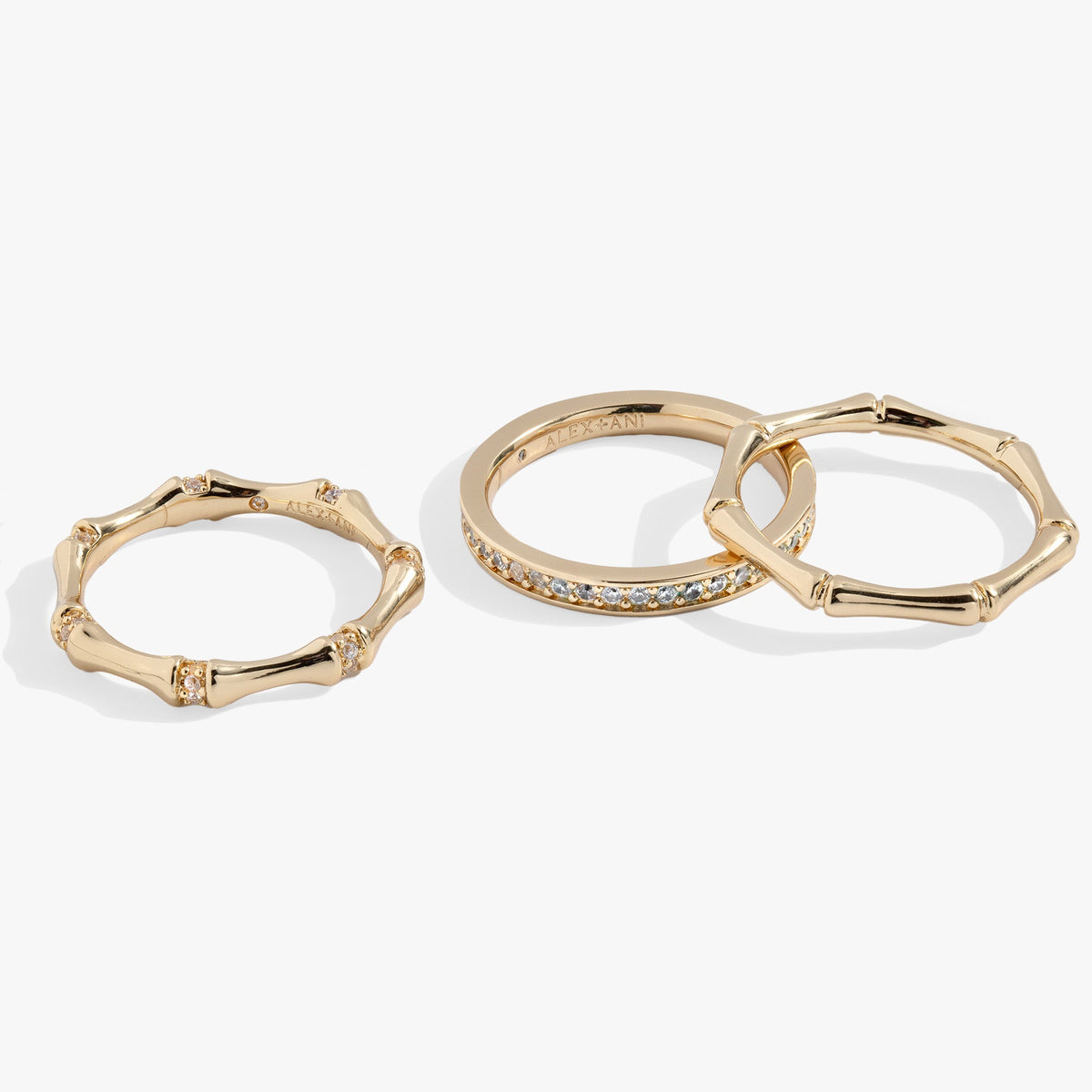 Alex and Ani Bamboo Trio Ring Set