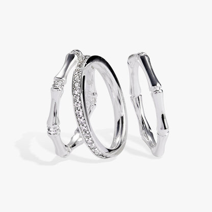 Alex and Ani Bamboo Trio Ring Set