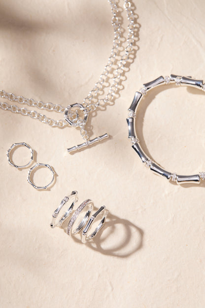 Alex and Ani Bamboo Trio Ring Set