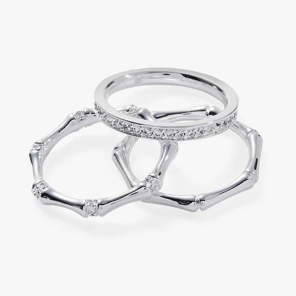 Alex and Ani Bamboo Trio Ring Set