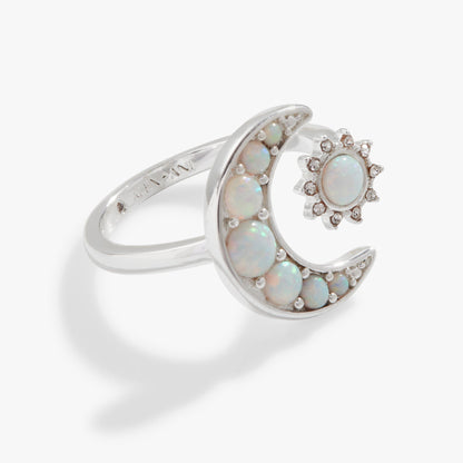 Alex and Ani Moon + Sun Opal Ring