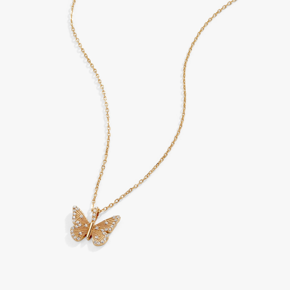 Alex and Ani Butterfly + Crystal Necklace, Adjustable