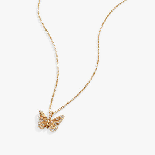 Alex and Ani Butterfly + Crystal Necklace, Adjustable