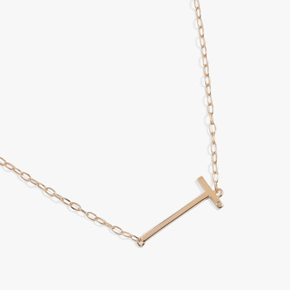 Alex and Ani Precious Elongated Initial Necklace T