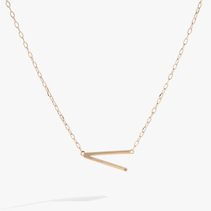 Alex and Ani Precious Elongated Initial Necklace V