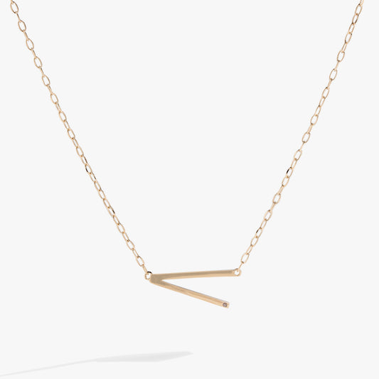 Alex and Ani Precious Elongated Initial Necklace V