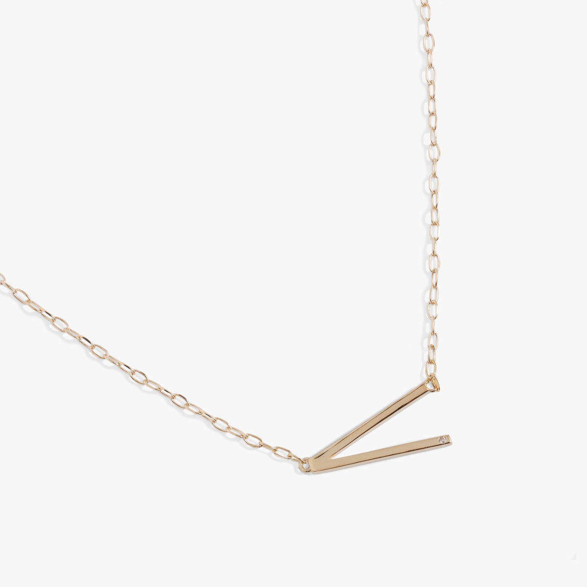 Alex and Ani Precious Elongated Initial Necklace V