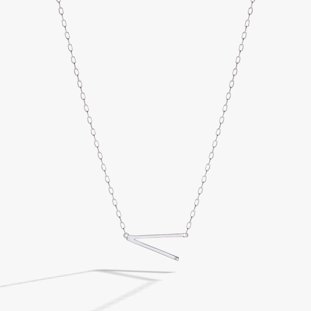 Alex and Ani Precious Elongated Initial Necklace V