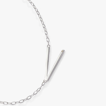 Alex and Ani Precious Elongated Initial Necklace V