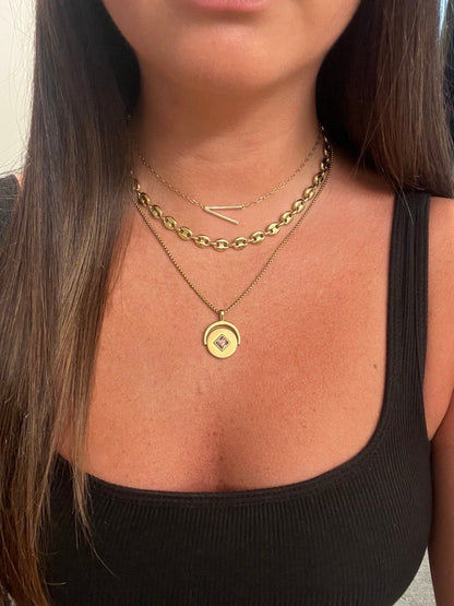 Alex and Ani Precious Elongated Initial Necklace V