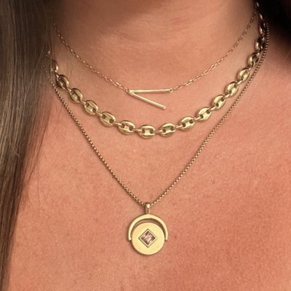 Alex and Ani Precious Elongated Initial Necklace V
