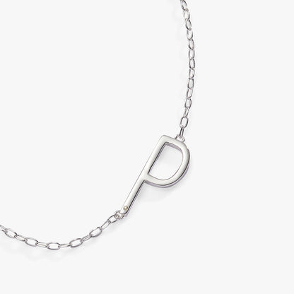 Alex and Ani Precious Elongated Initial Necklace P