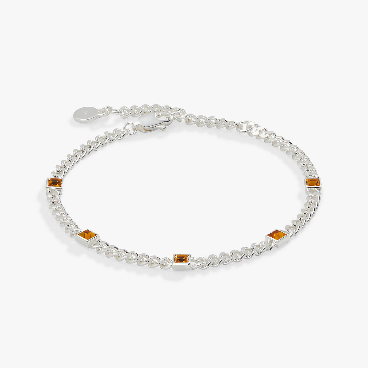 Alex and Ani Topaz Curb Chain Bracelet, November Birthstone
