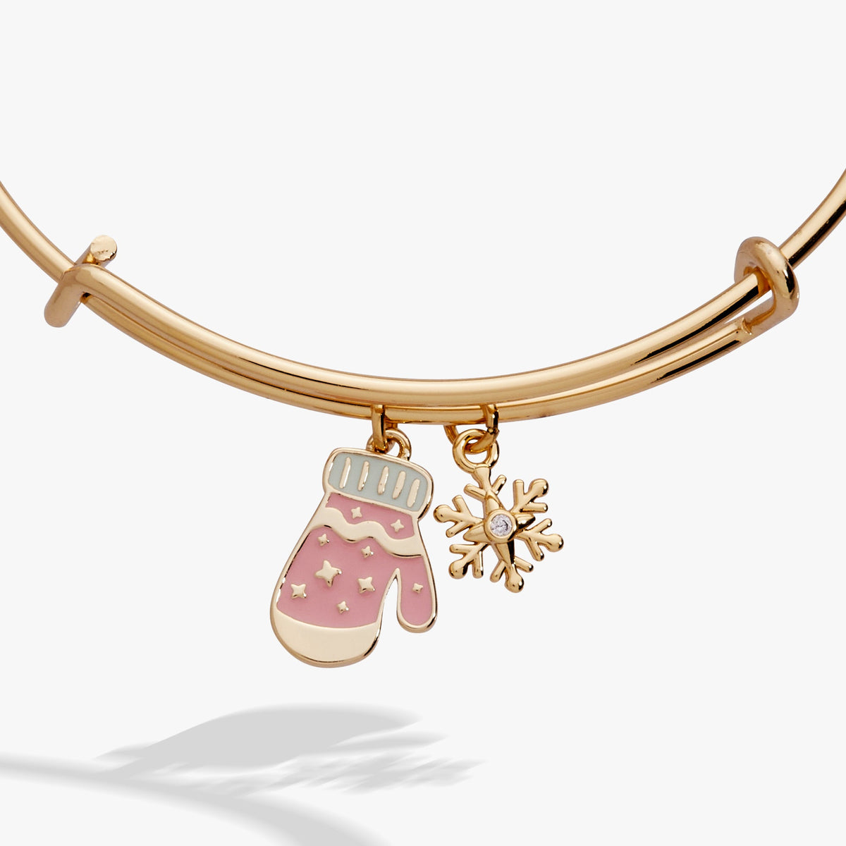 Alex and Ani Winter Wonderland Mitten Duo Charm Bangle