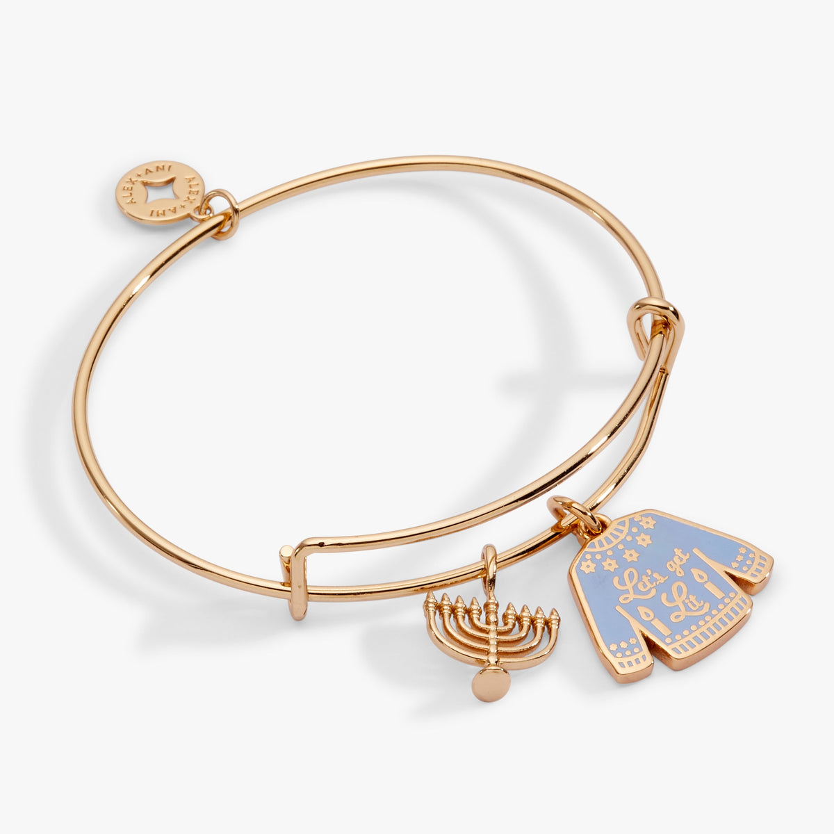 Alex and Ani Hanukkah 'Let's get Lit" Ugly Sweater Bangle