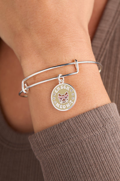 Alex and Ani Check Meow-T Charm Bangle