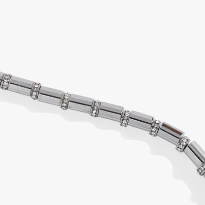 Alex and Ani Tube Bead and Crystal Chain Bracelet