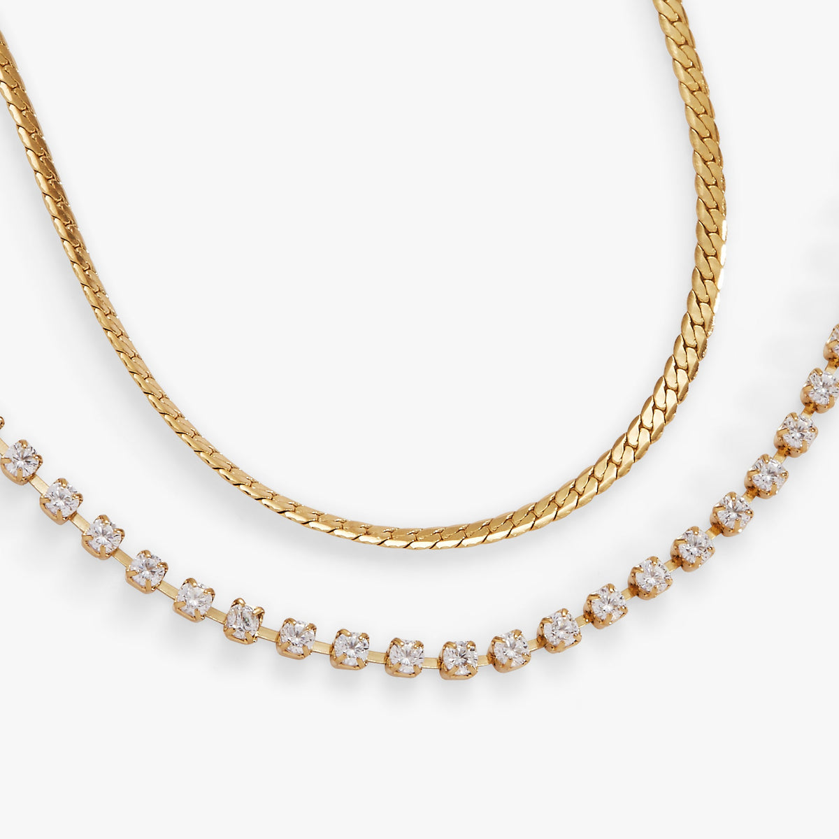 Alex and Ani Double Strand Crystal Tennis Chain Bracelet