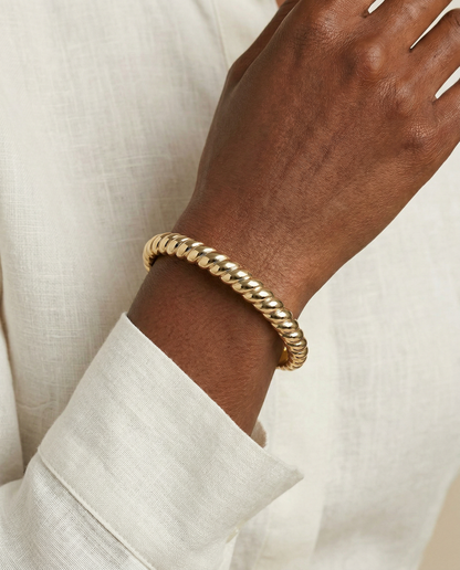 Alex and Ani Stainless Steel Rope Textured Bangle