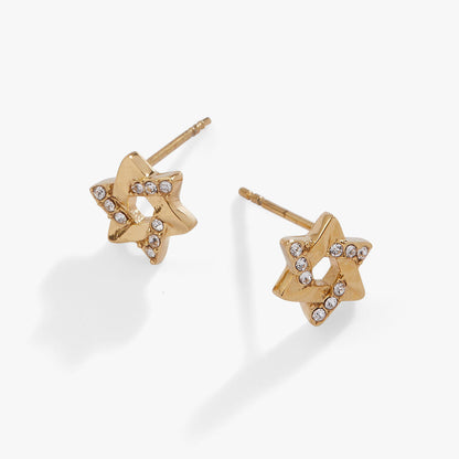 Alex and Ani Star of David Mini Stud Earrings