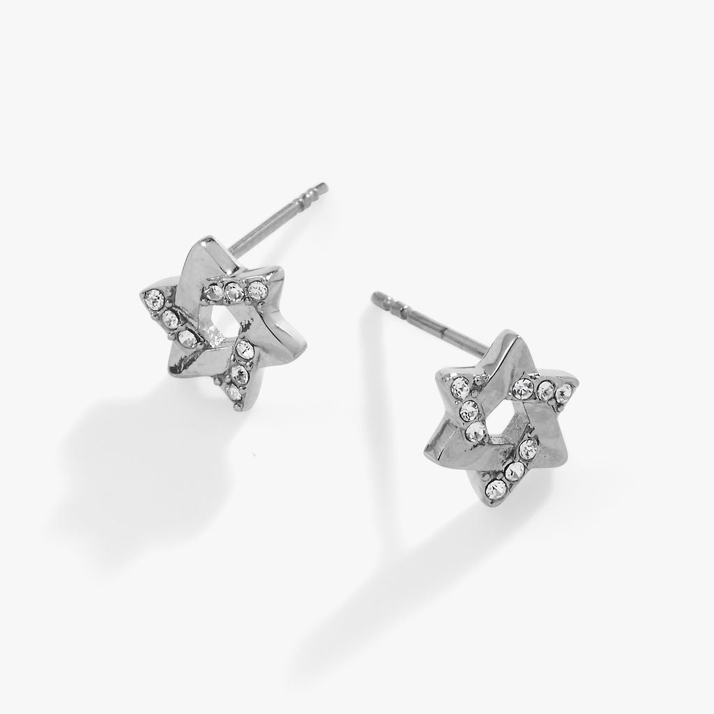 Alex and Ani Star of David Mini Stud Earrings
