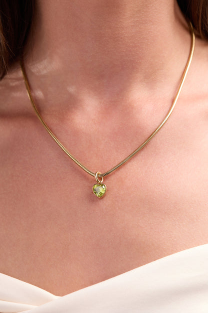 Alex and Ani Radiance' Heart Birthstone Charm-AUGUST