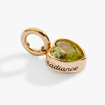 Alex and Ani Radiance' Heart Birthstone Charm-AUGUST