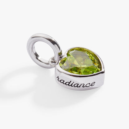 Alex and Ani Radiance' Heart Birthstone Charm-AUGUST