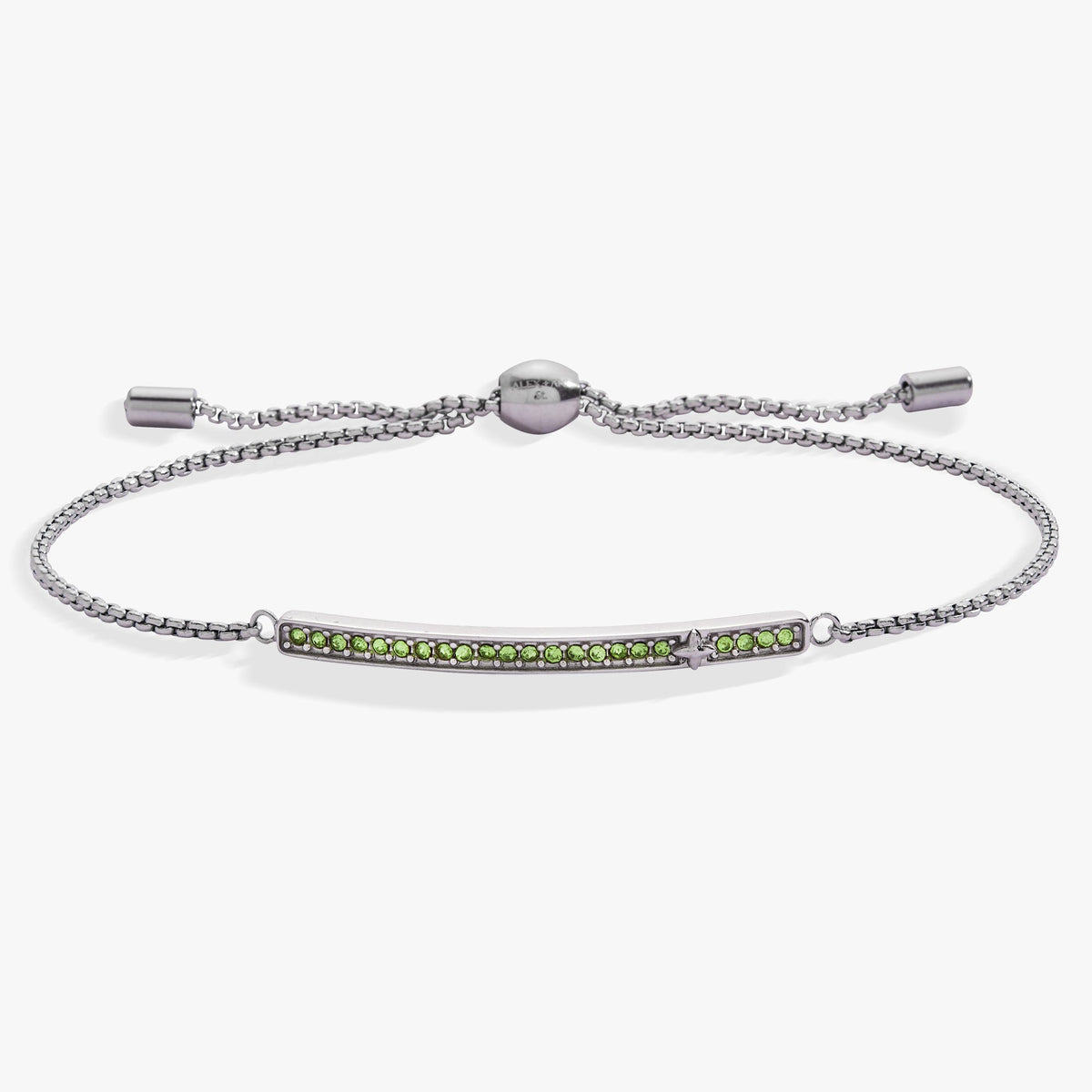 Alex and Ani Birthstone Pave Bolo - August